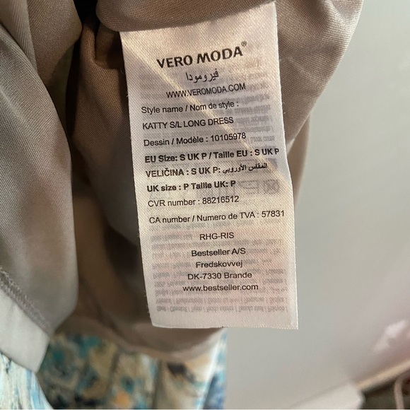 Vero Moda Blue and Tan Maxi Dress - Picture 4 of 8